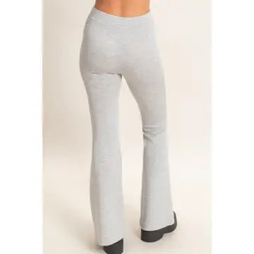 Heather Gray Flare Pants Back View