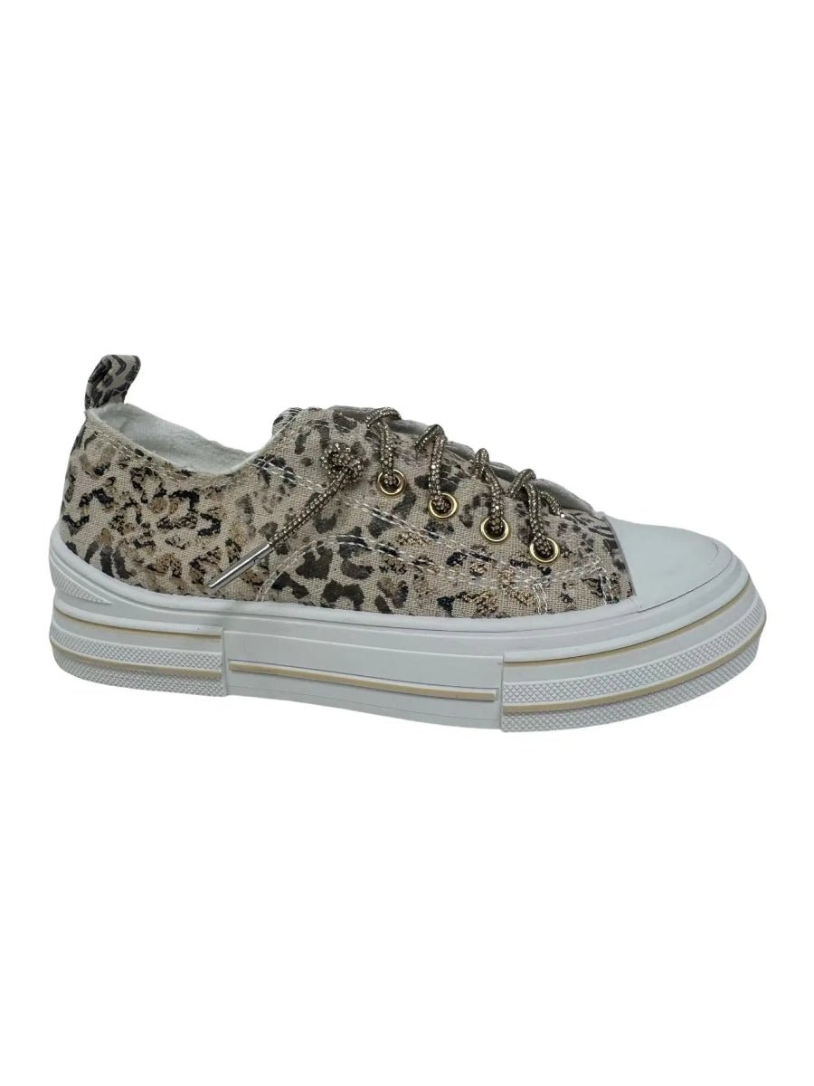 Blue shoe with black sole on a white background