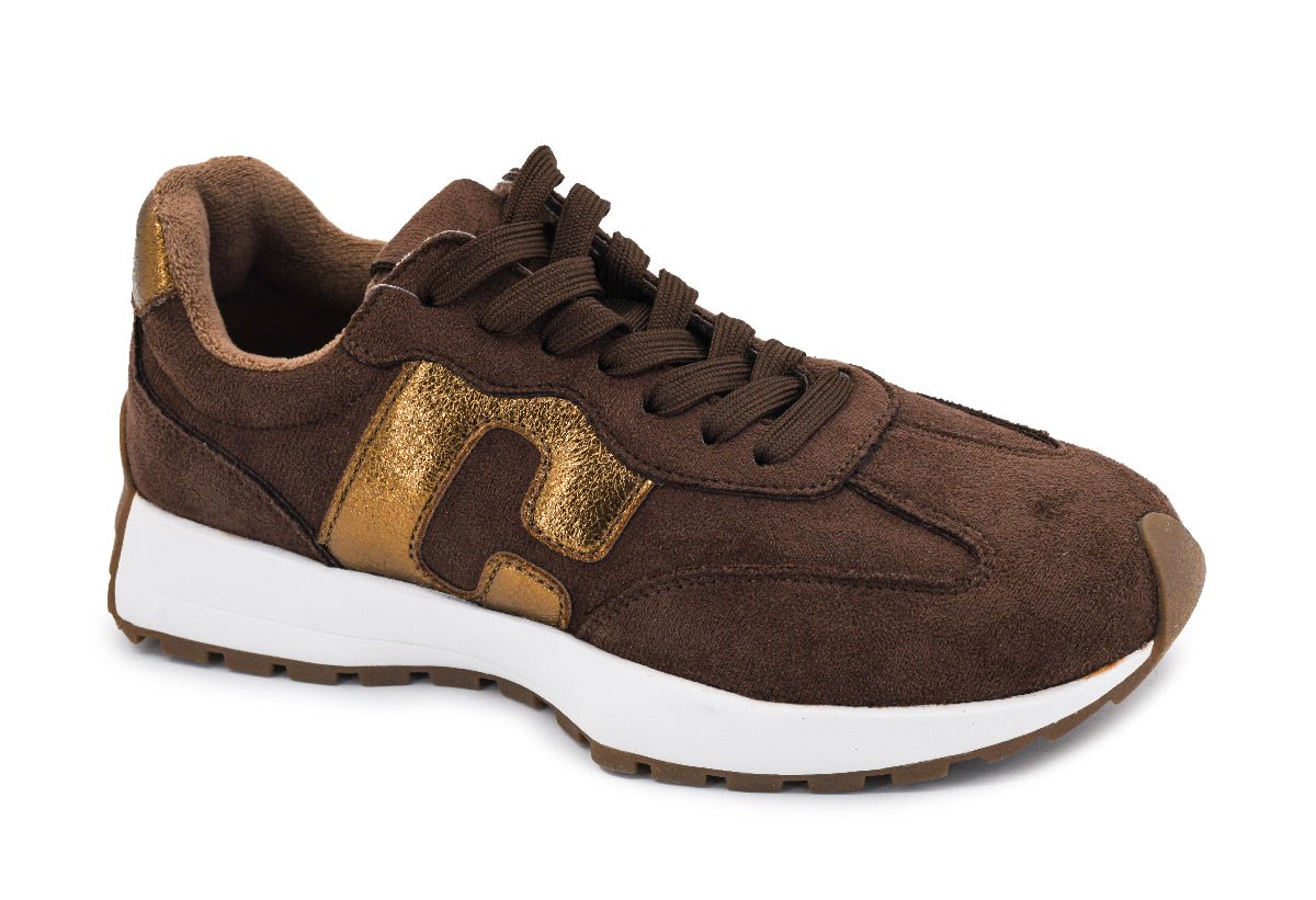 Dark Brown and White Sneaker