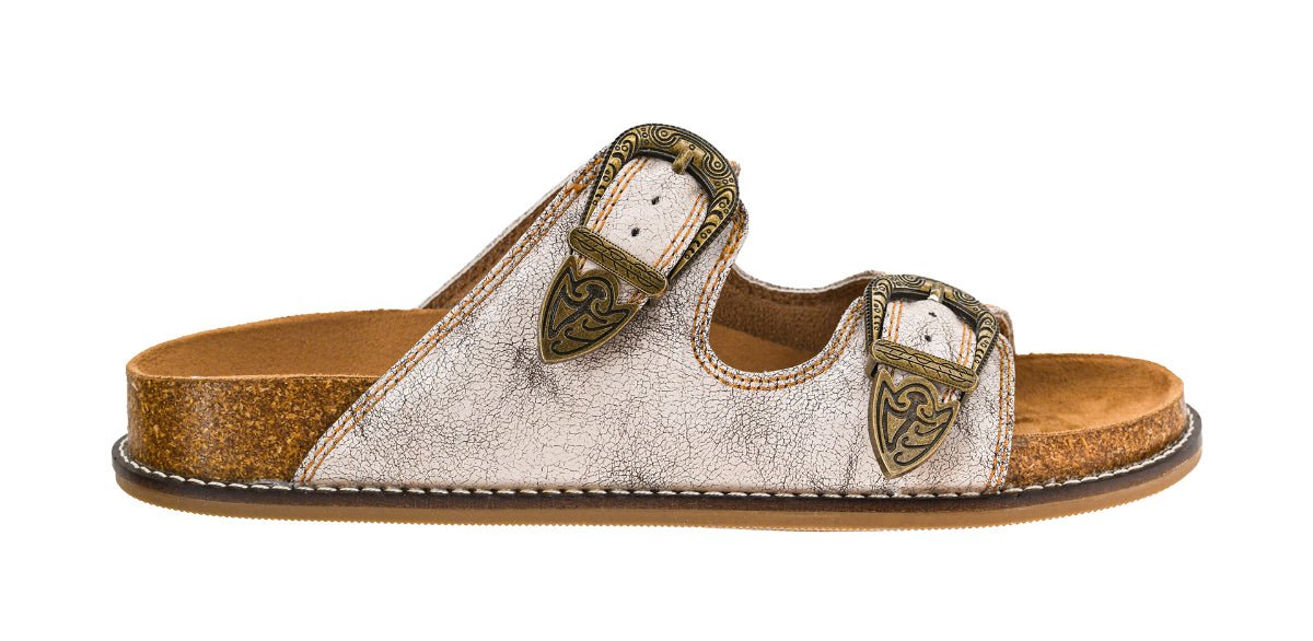 Cream Color Sandals With Buckle