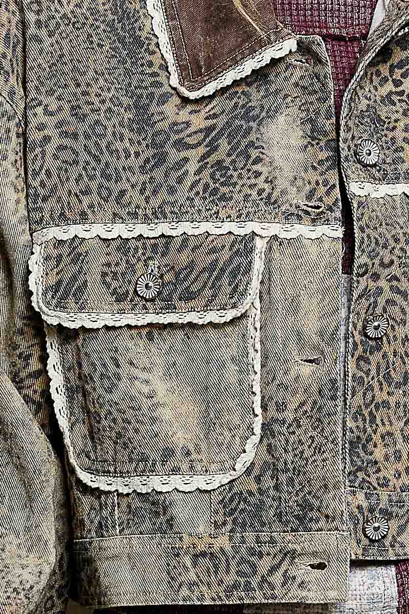 Women's Short Leopard Print Jacket 100% Cotton Pol Clothing - Gal-Up Boutique