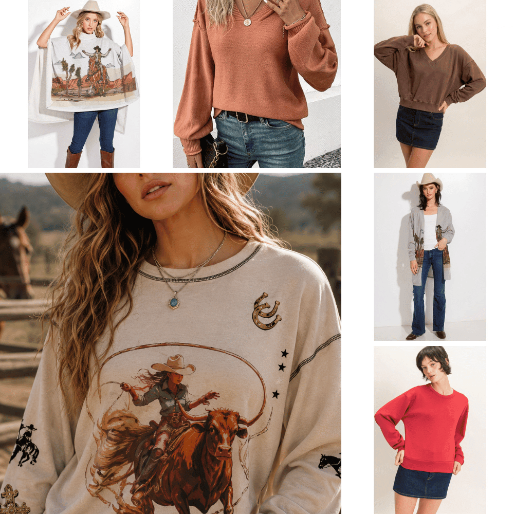 Ladies Sweaters, Cardigans And Ponchos - Gal-Up Boutique