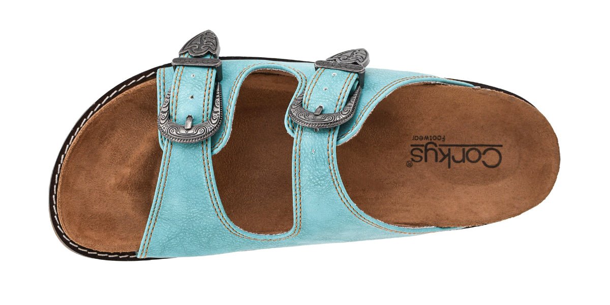 Coryk's Text Blue Sandal With Buckles