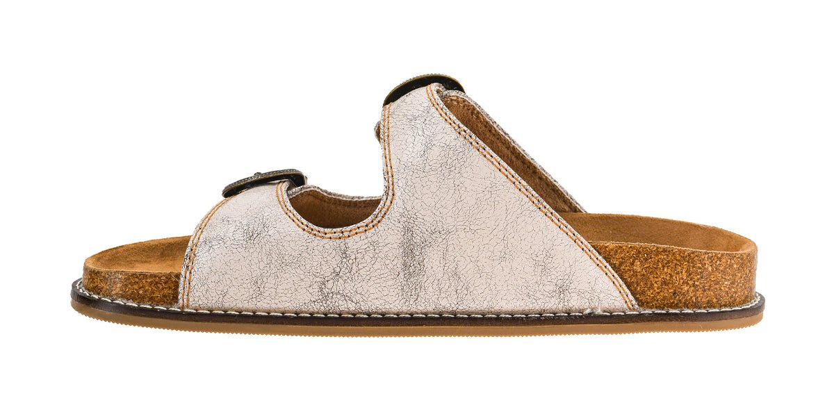 Cream Sandals with cork insole
